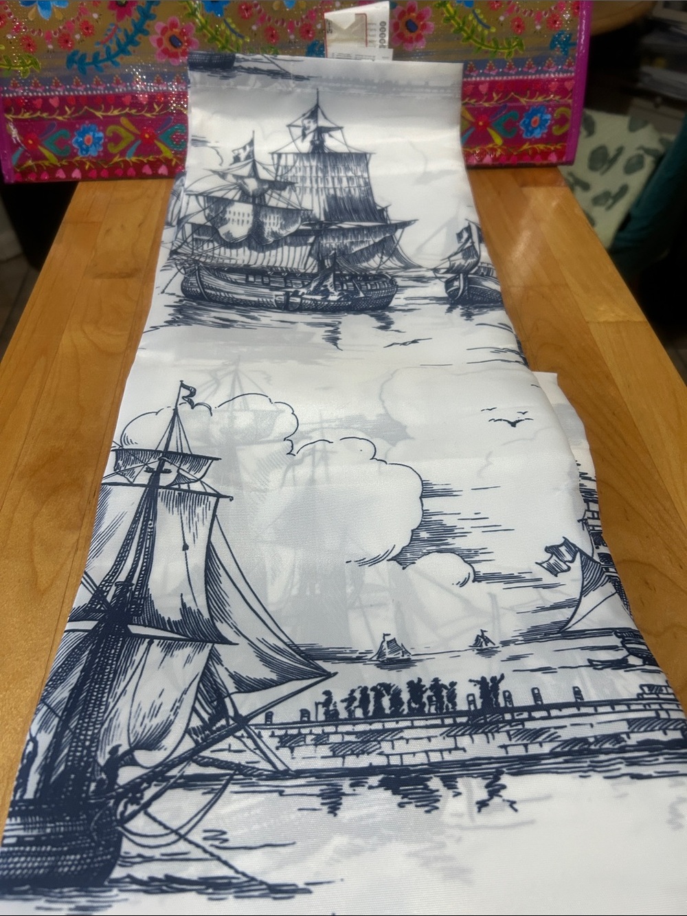 Rare IKEA aggersund nautical shower curtain, new without tags